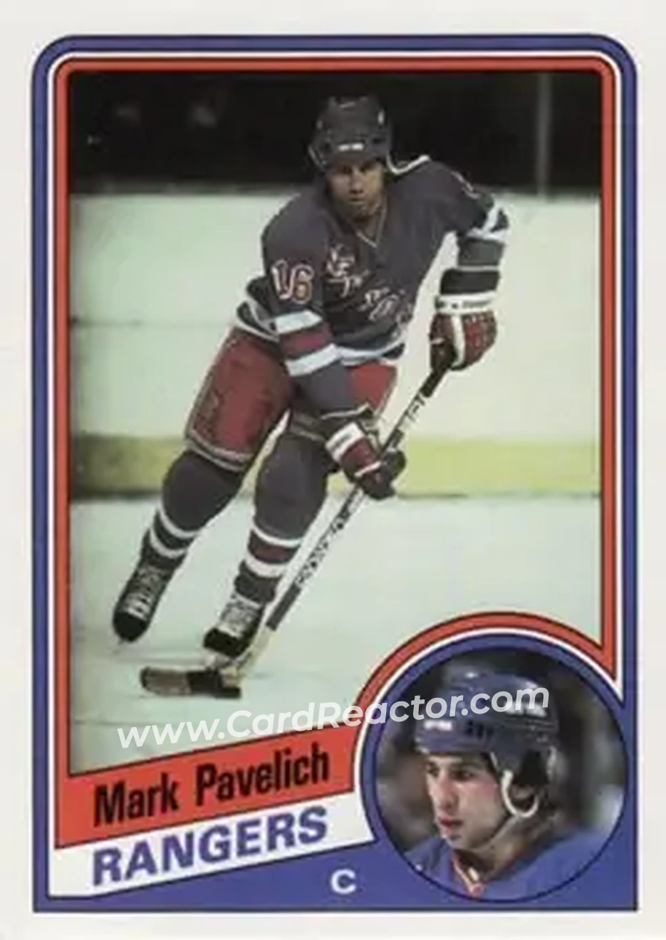 1984-85 Topps #113 - Mark Pavelich - New York Rangers - Front 1984-85 Topps #113 - Mark Pavelich - New York Rangers - Front