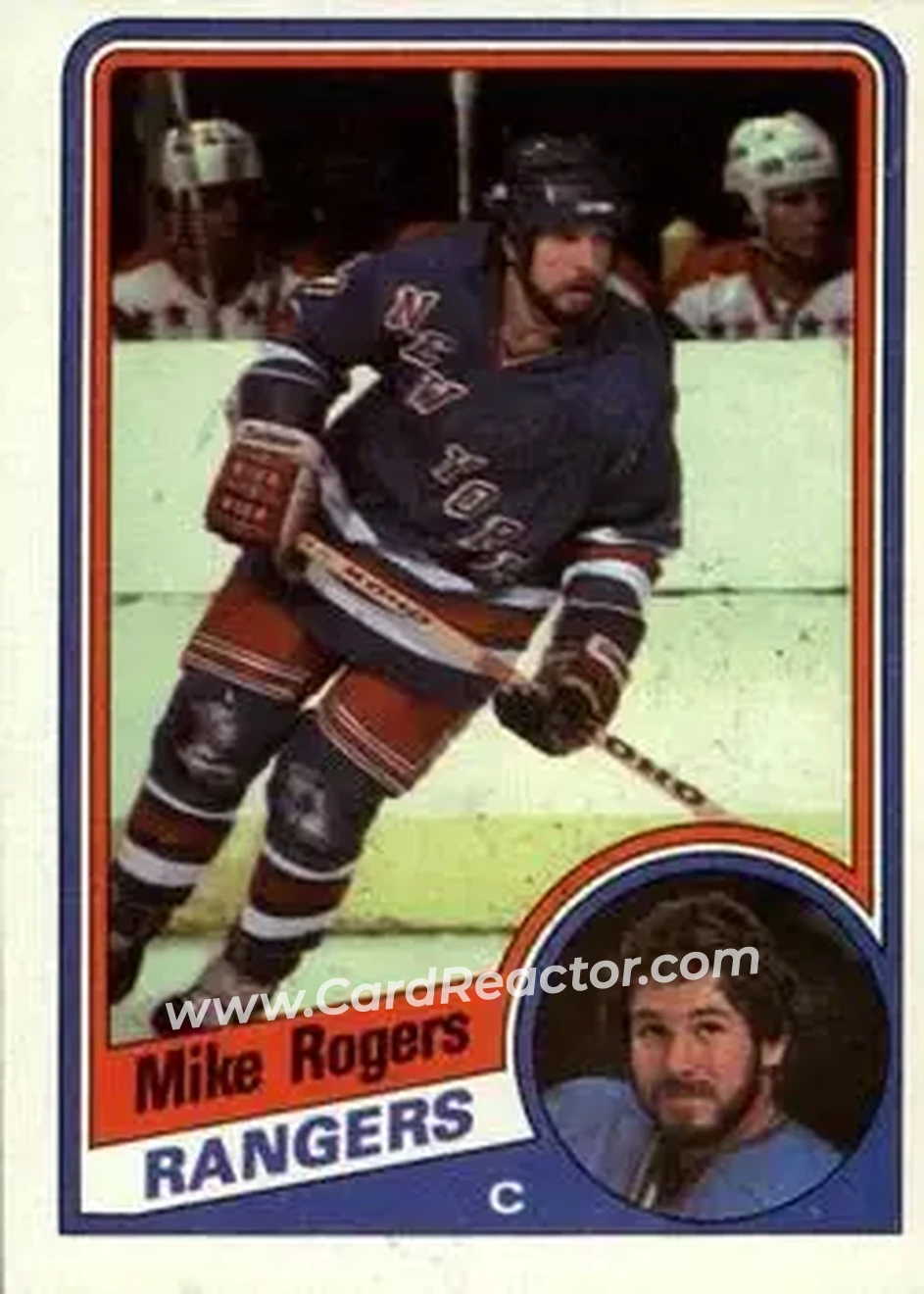 1984-85 Topps #114 - Mike Rogers - New York Rangers - Front