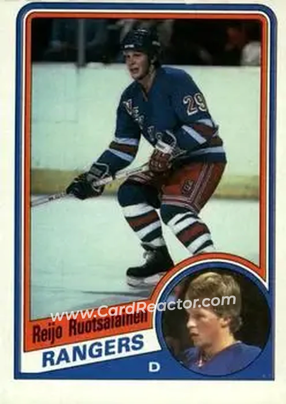 1984-85 Topps #115 - Reijo Ruotsalainen - New York Rangers - Front 1984-85 Topps #115 - Reijo Ruotsalainen - New York Rangers - Front