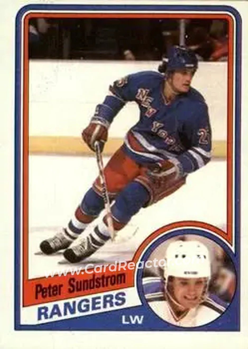 1984-85 Topps #116 - Peter Sundstrom - New York Rangers - Front