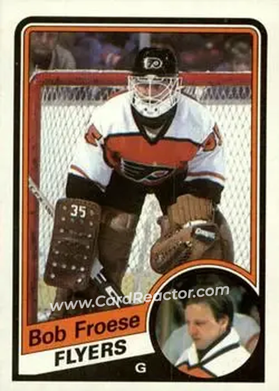 1984-85 Topps #117 - Bob Froese - Philadelphia Flyers - Front 1984-85 Topps #117 - Bob Froese - Philadelphia Flyers - Front