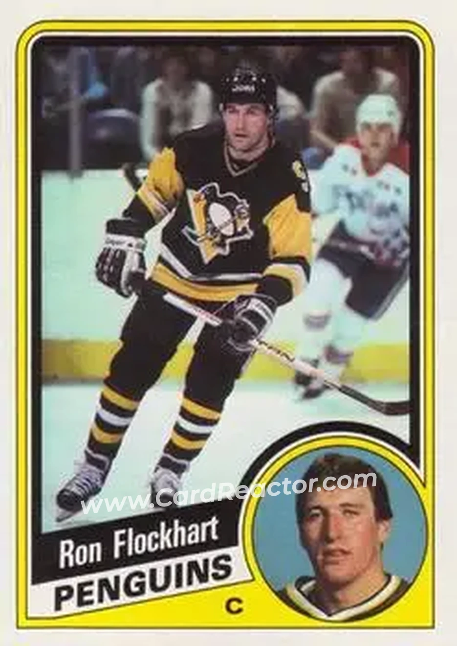 1984-85 Topps #124 - Ron Flockhart - Pittsburgh Penguins - Front