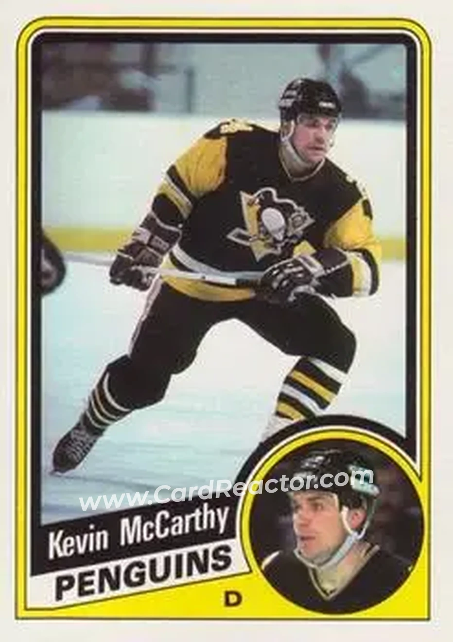 1984-85 Topps #126 - Kevin McCarthy - Pittsburgh Penguins - Front