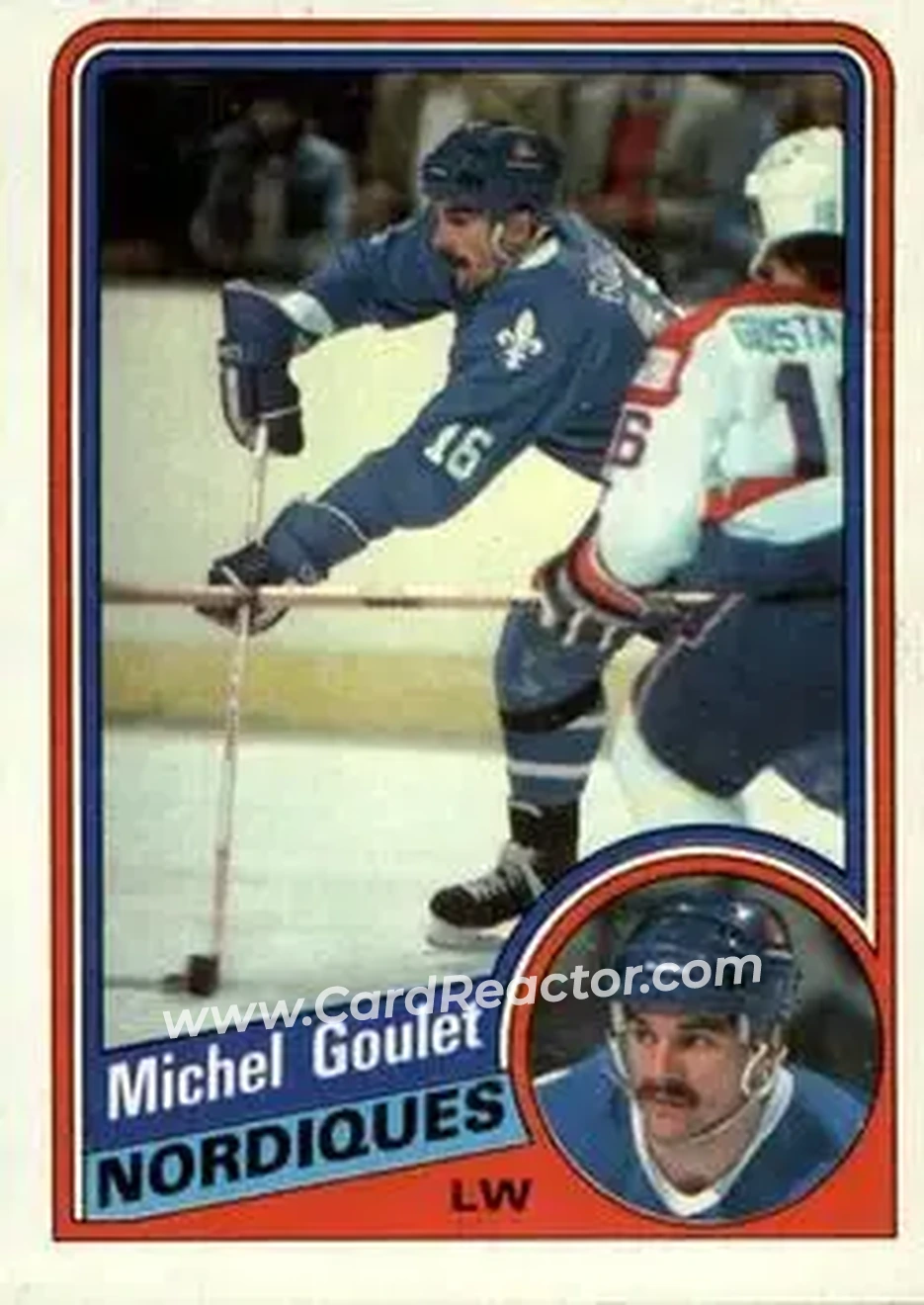 1984-85 Topps #129 - Michel Goulet - Quebec Nordiques - Front