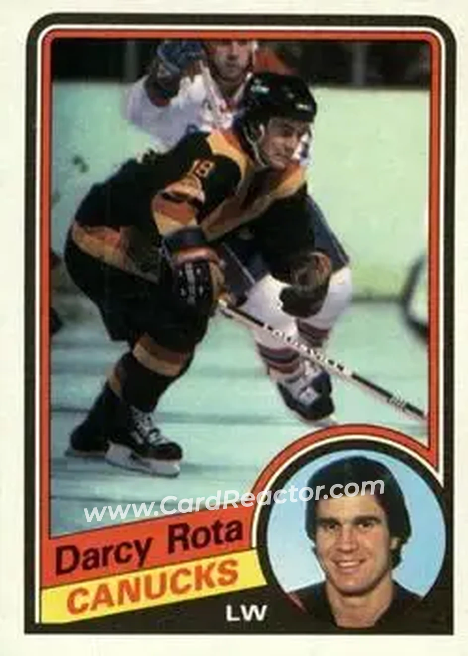 1984-85 Topps #139 - Darcy Rota - Vancouver Canucks - Front