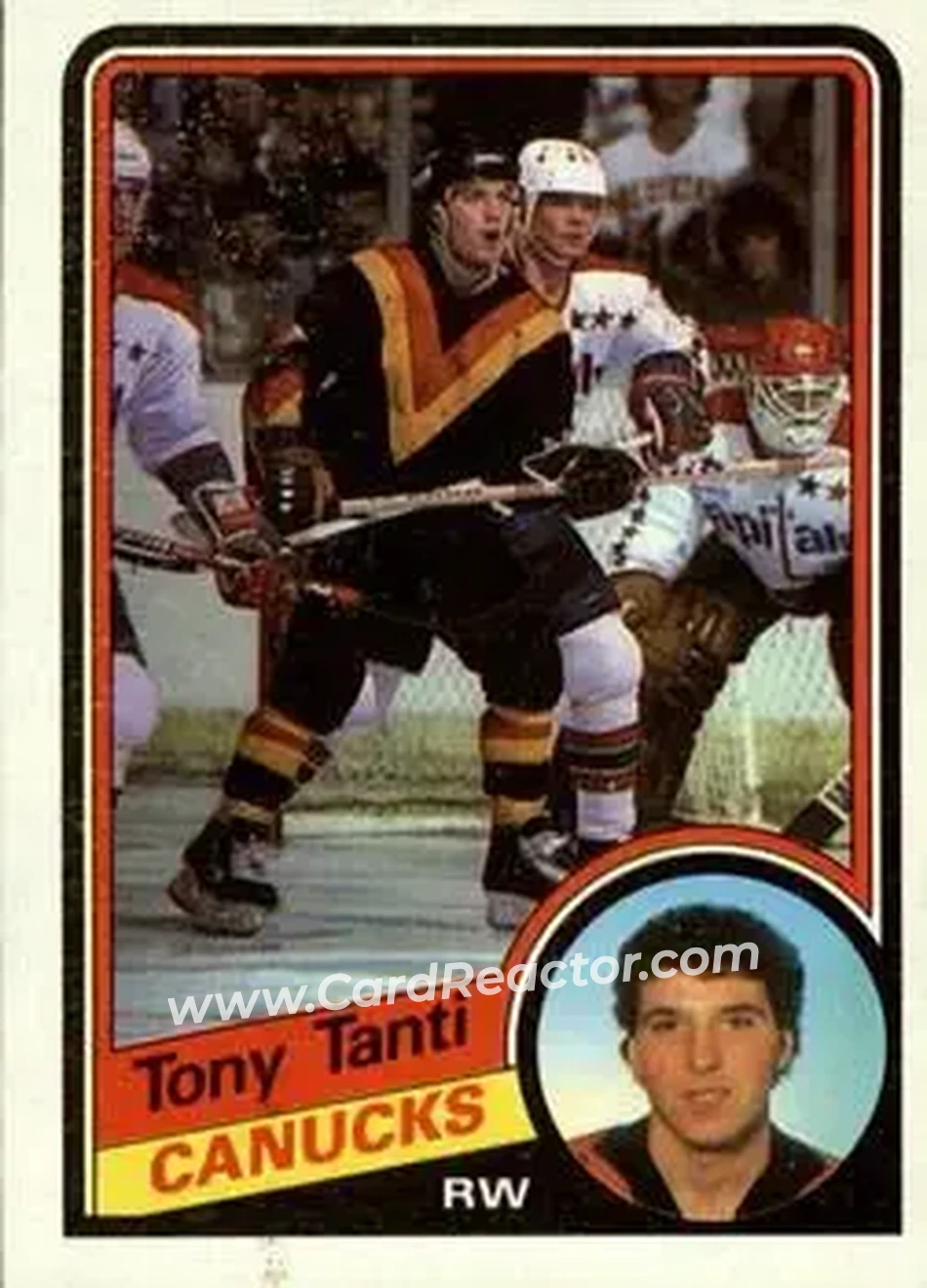 1984-85 Topps #141 - Tony Tanti - Vancouver Canucks - Front