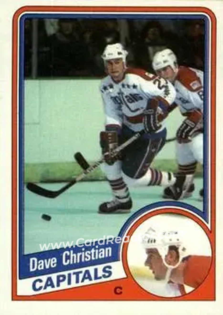 1984-85 Topps #142 - Dave Christian - Washington Capitals - Front 1984-85 Topps #142 - Dave Christian - Washington Capitals - Front