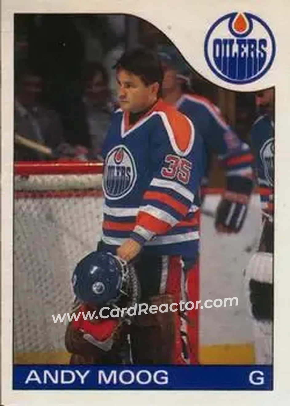 1985-86 O-Pee-Chee #12 - Andy Moog - Edmonton Oilers - Front 1985-86 O-Pee-Chee #12 - Andy Moog - Edmonton Oilers - Front