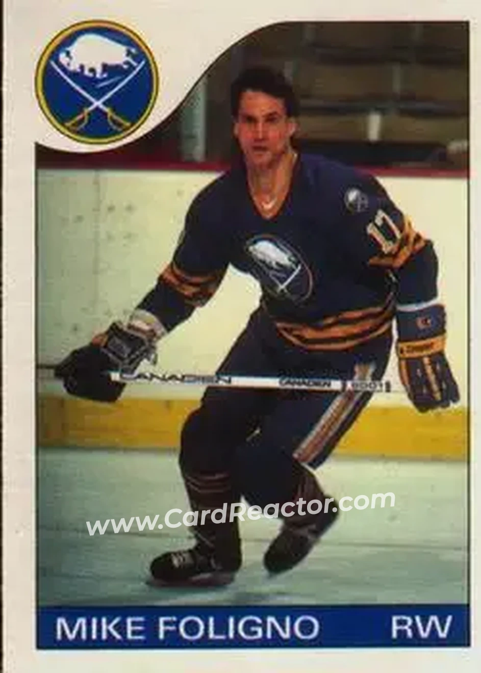 1985-86 O-Pee-Chee #17 - Mike Foligno - Buffalo Sabres