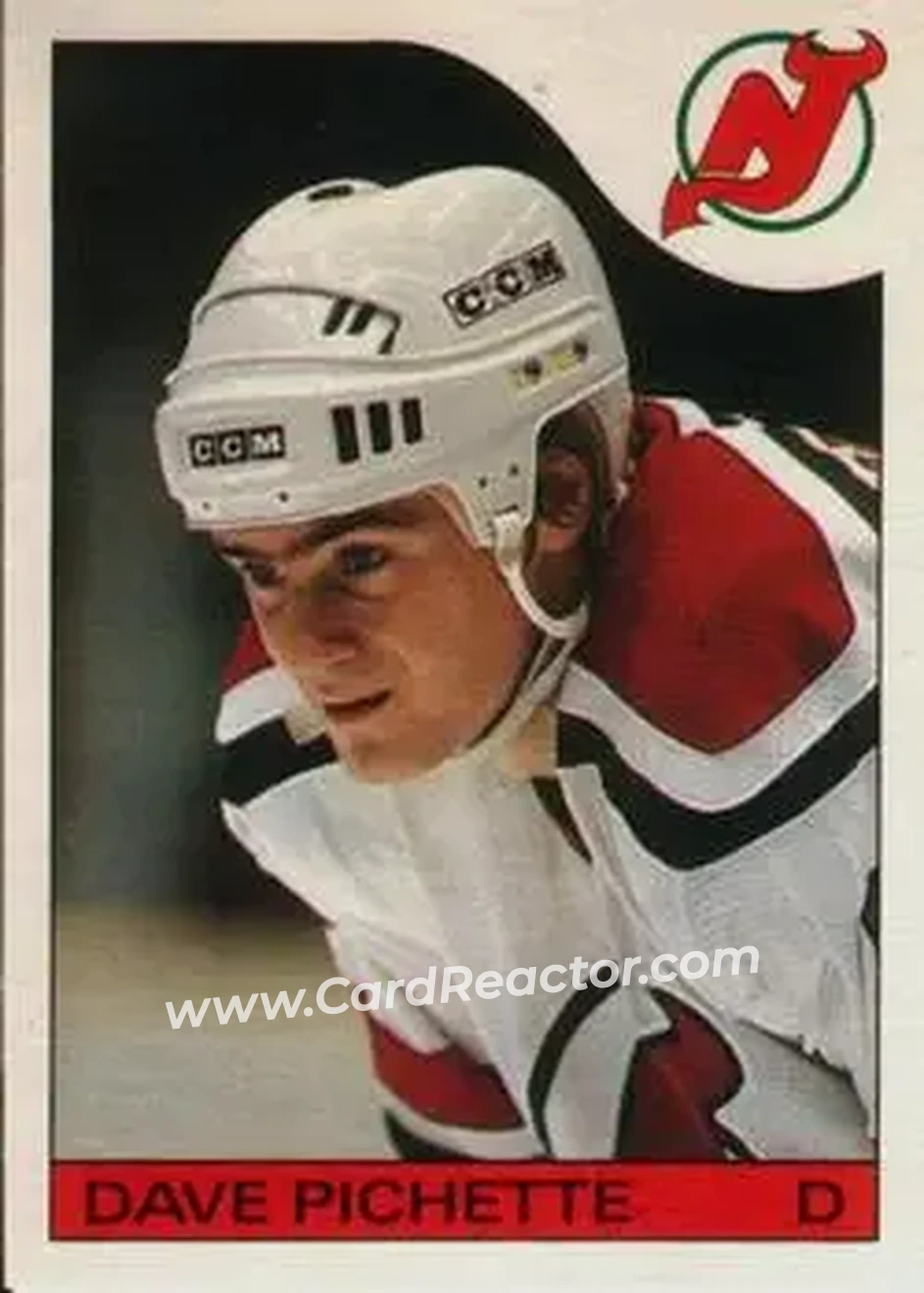 1985-86 O-Pee-Chee #21 - Dave Pichette - New Jersey Devils - Front