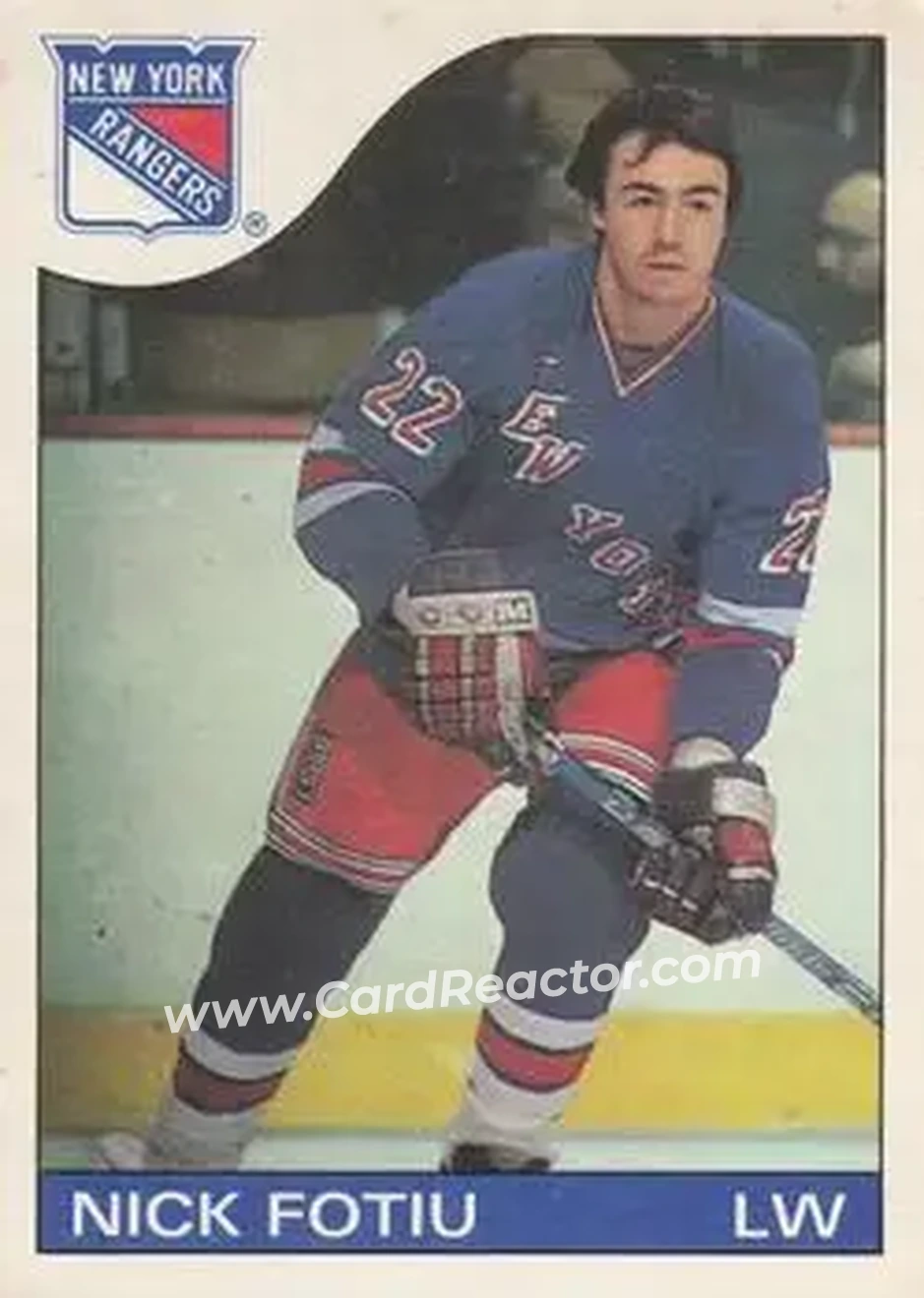 1985-86 O-Pee-Chee #22 - Nick Fotiu - New York Rangers - Front