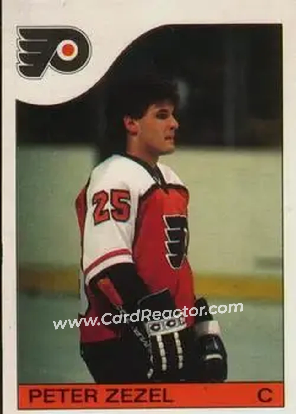 1985-86 O-Pee-Chee #24 - Peter Zezel - Philadelphia Flyers - Front 1985-86 O-Pee-Chee #24 - Peter Zezel - Philadelphia Flyers - Front