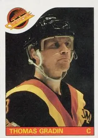 1985-86 Topps #16 - Thomas Gradin - Vancouver Canucks