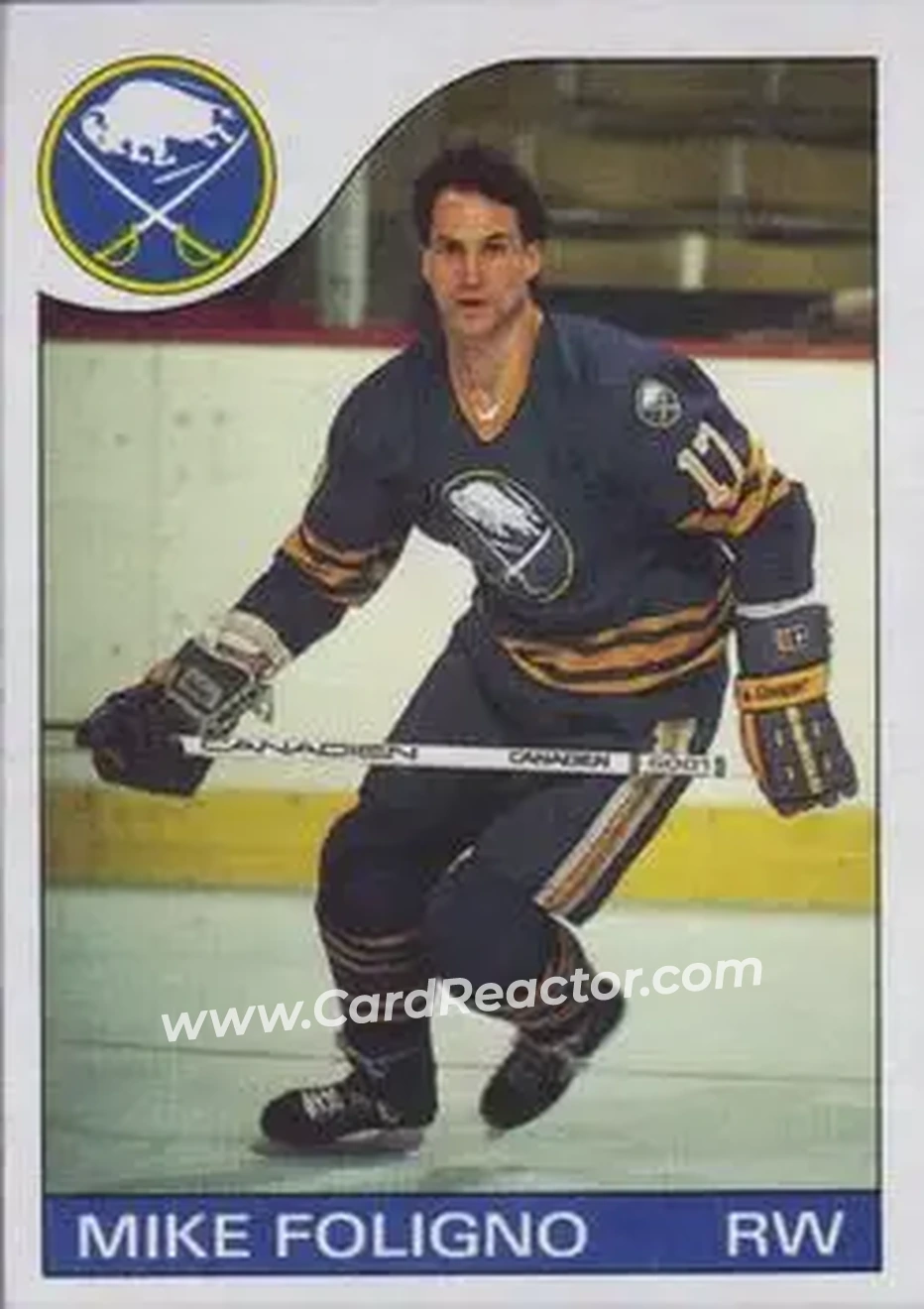 1985-86 Topps #17 - Mike Foligno - Buffalo Sabres