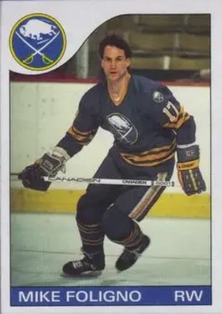 1985-86 Topps #17 - Mike Foligno - Buffalo Sabres