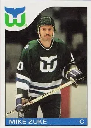 1985-86 Topps #19 - Mike Zuke - Hartford Whalers