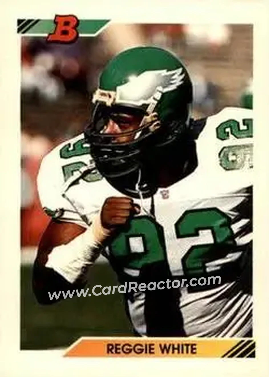 1992 Bowman #1 - Reggie White - Philadelphia Eagles - Front