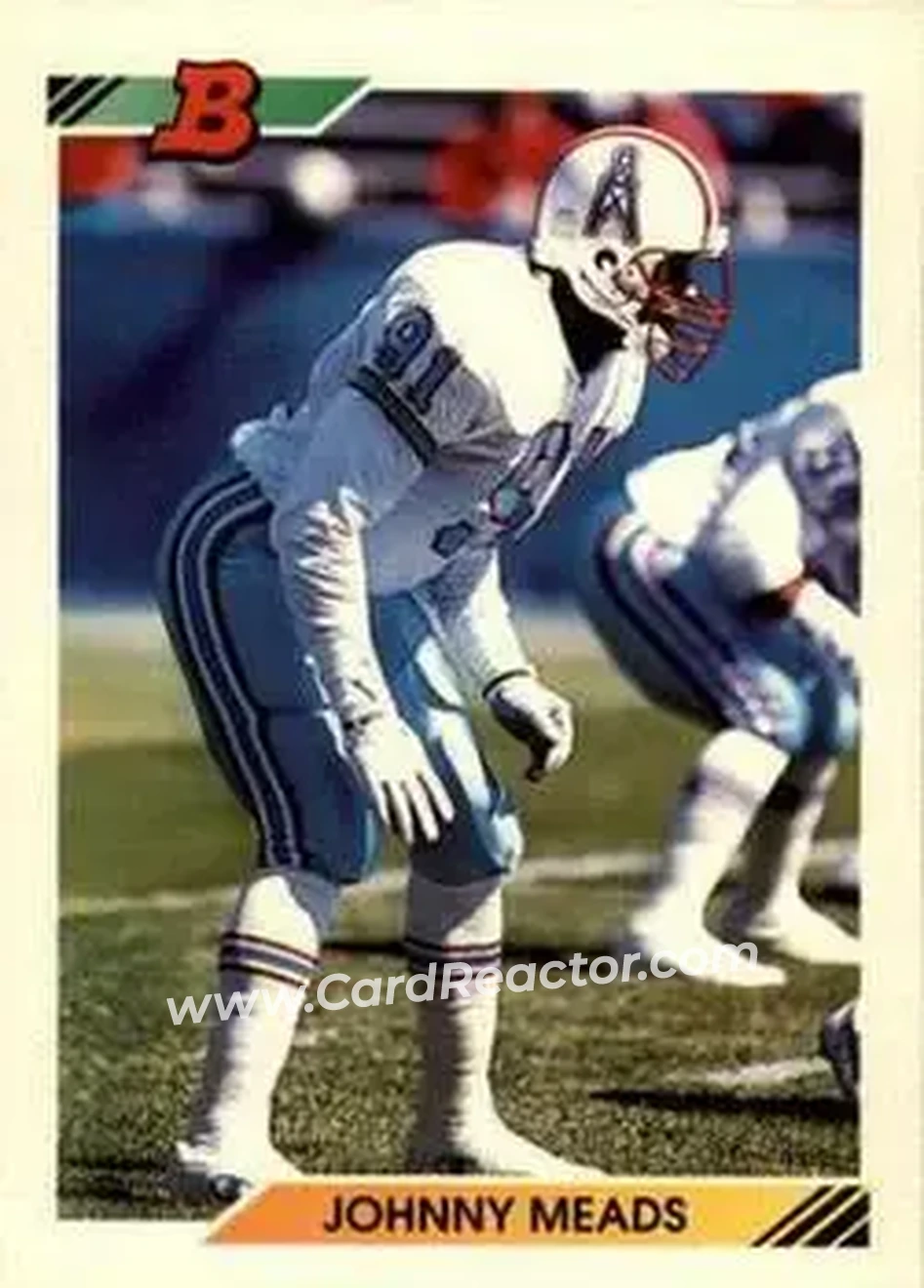 1992 Bowman #2 - Johnny Meads - Houston Oilers - Front