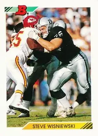 1992 Bowman #10 - Steve Wisniewski - Los Angeles Raiders
