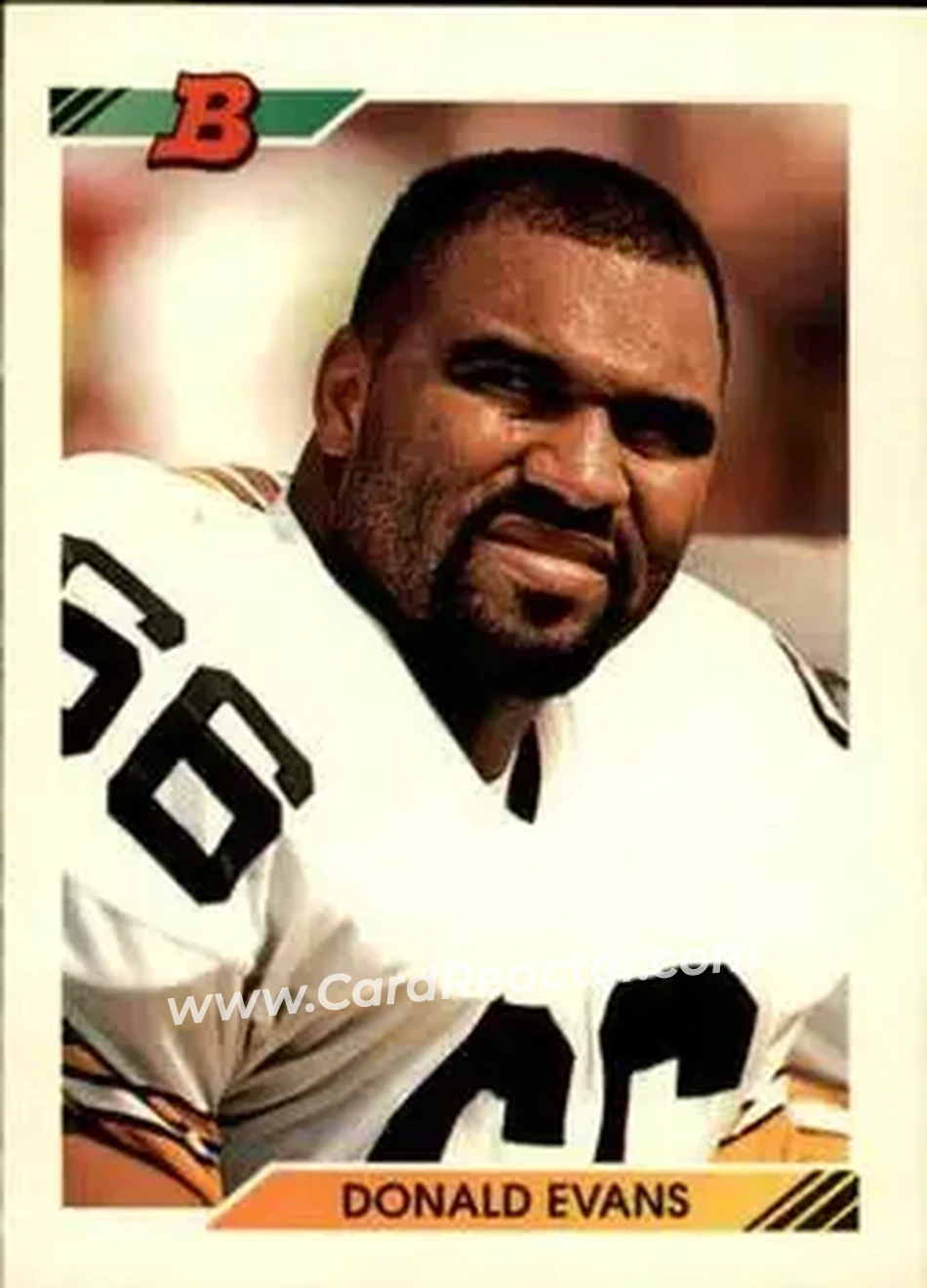 1992 Bowman #12 - Donald Evans - Pittsburgh Steelers - Front