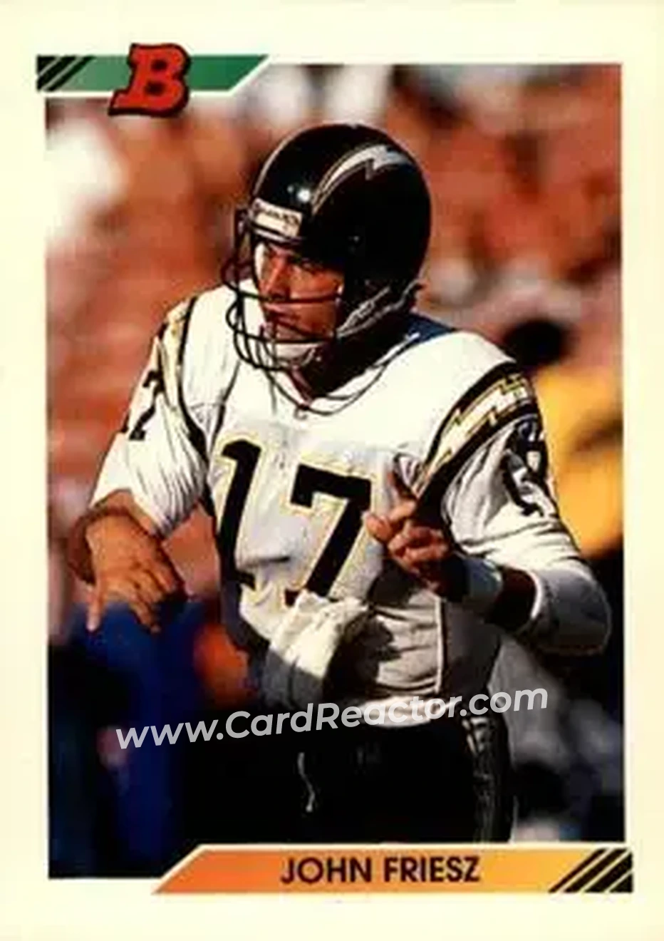 1992 Bowman #15 - John Friesz - San Diego Chargers - Front
