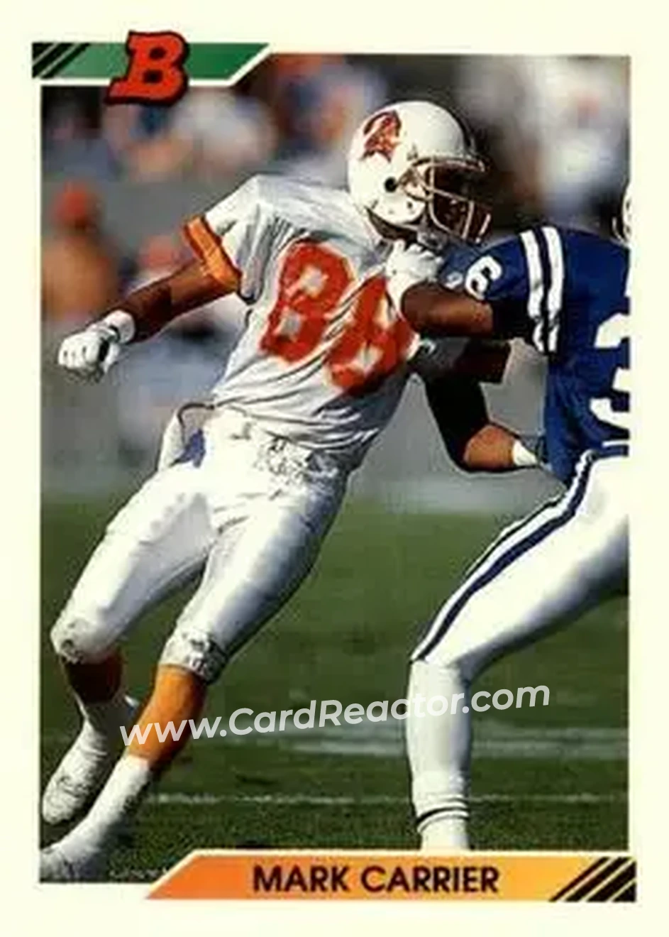 1992 Bowman #16 - Mark Carrier - Tampa Bay Buccaneers