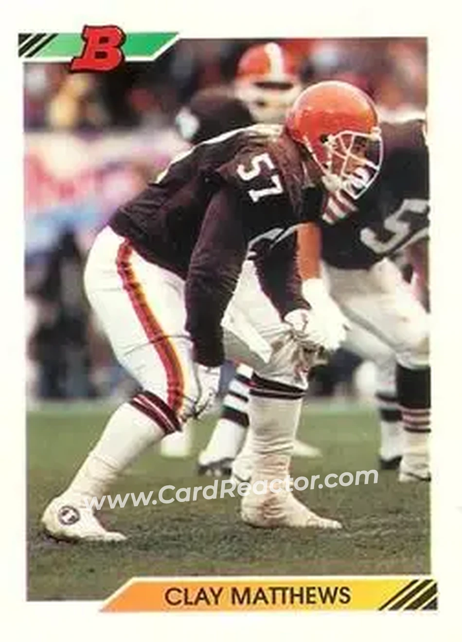 1992 Bowman #23 - Clay Matthews - Cleveland Browns - Front