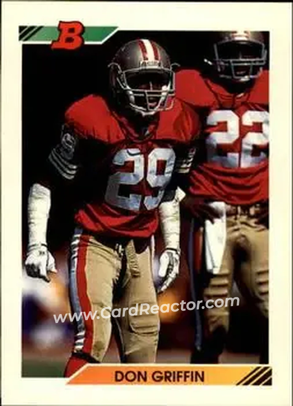 1992 Bowman #26 - Don Griffin - San Francisco 49ers - Front