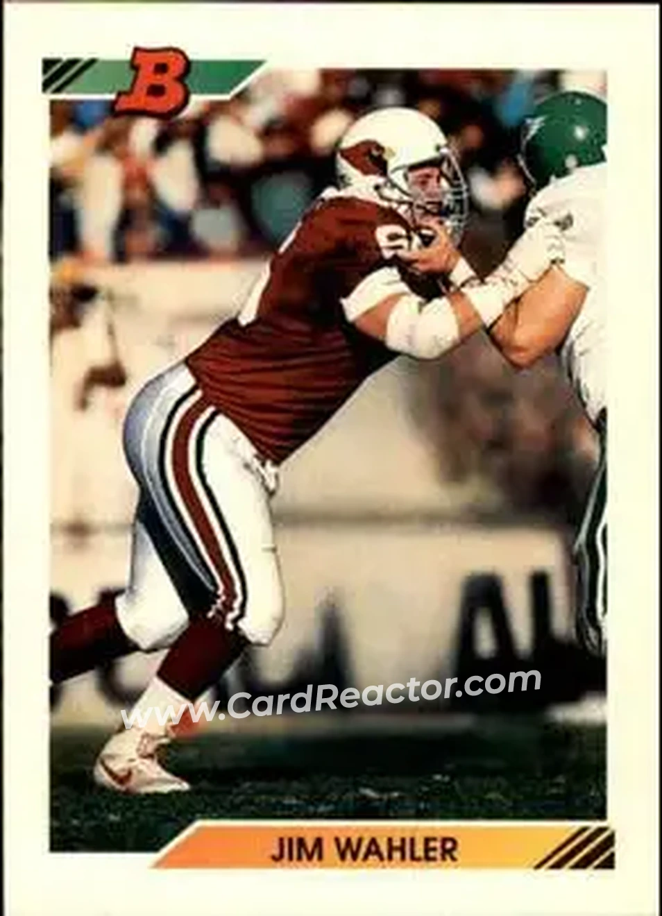 1992 Bowman #29 - Jim Wahler - Phoenix Cardinals - Front 1992 Bowman #29 - Jim Wahler - Phoenix Cardinals - Front