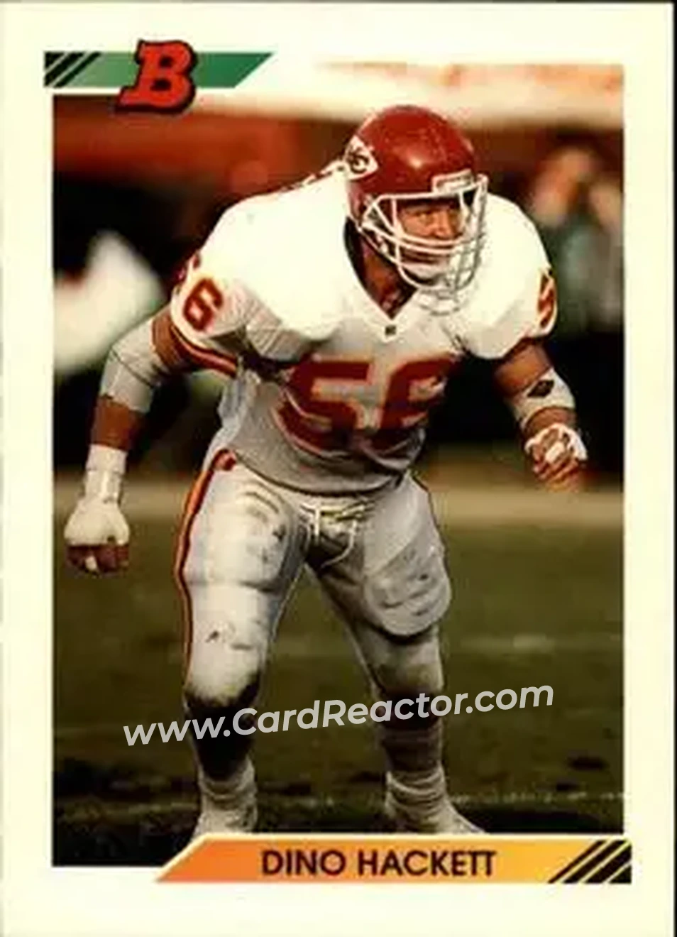 1992 Bowman #32 - Dino Hackett - Kansas City Chiefs - Front