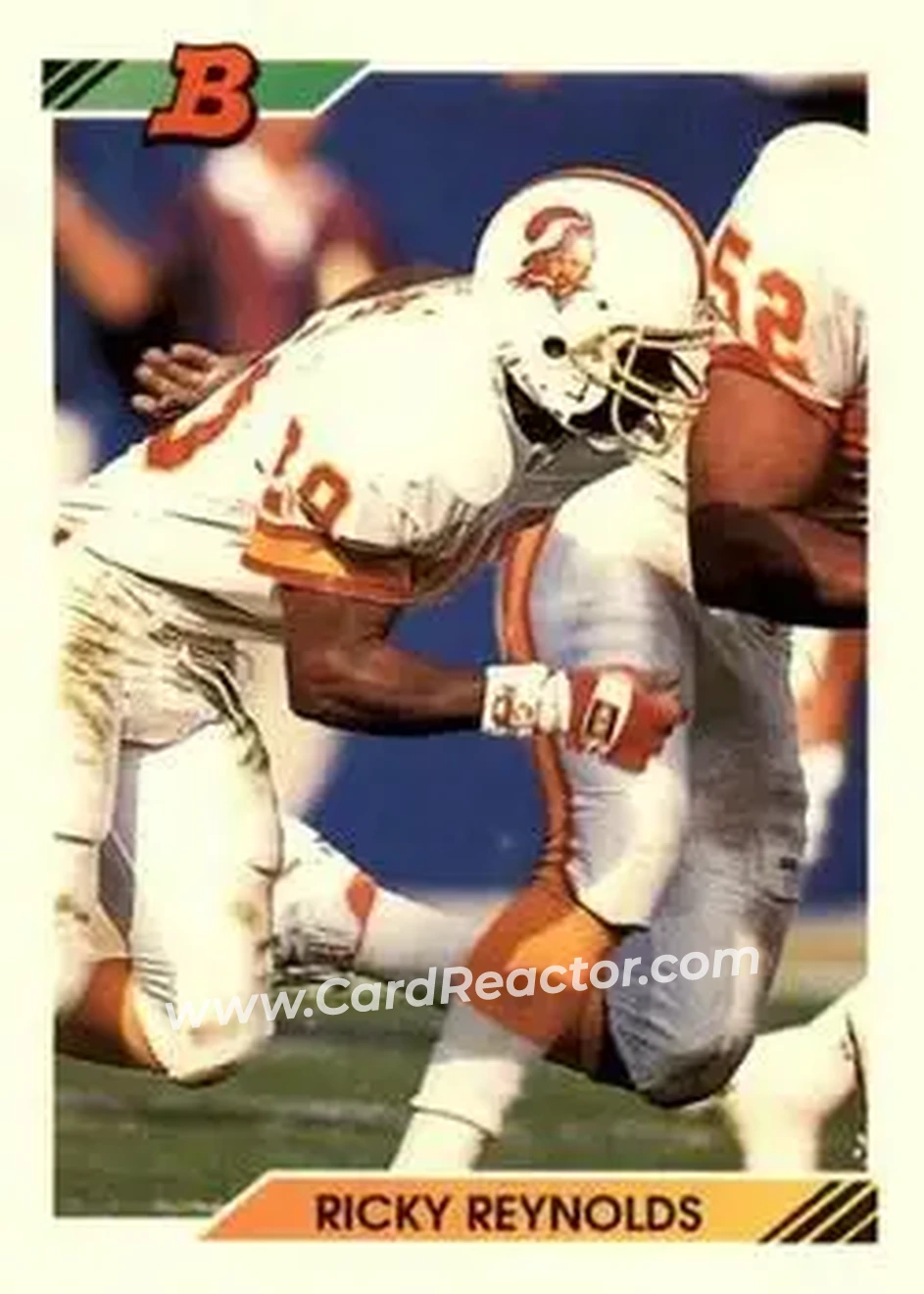 1992 Bowman #38 - Ricky Reynolds - Tampa Bay Buccaneers - Front 1992 Bowman #38 - Ricky Reynolds - Tampa Bay Buccaneers - Front