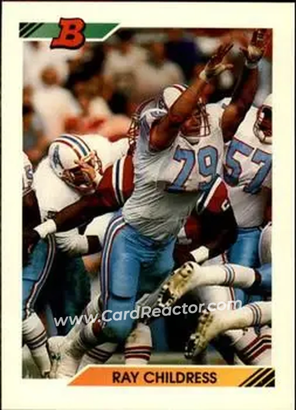 1992 Bowman #43 - Ray Childress - Houston Oilers - Front