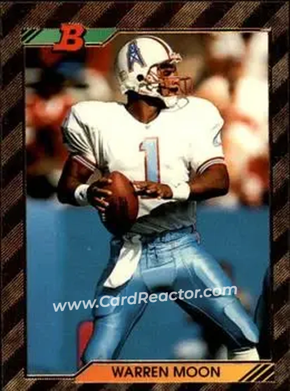1992 Bowman #59 - Warren Moon - Houston Oilers - Front