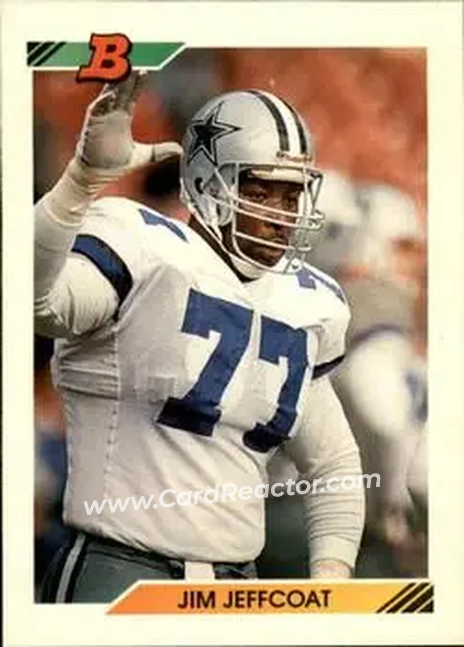1992 Bowman #62 - Jim Jeffcoat - Dallas Cowboys - Front