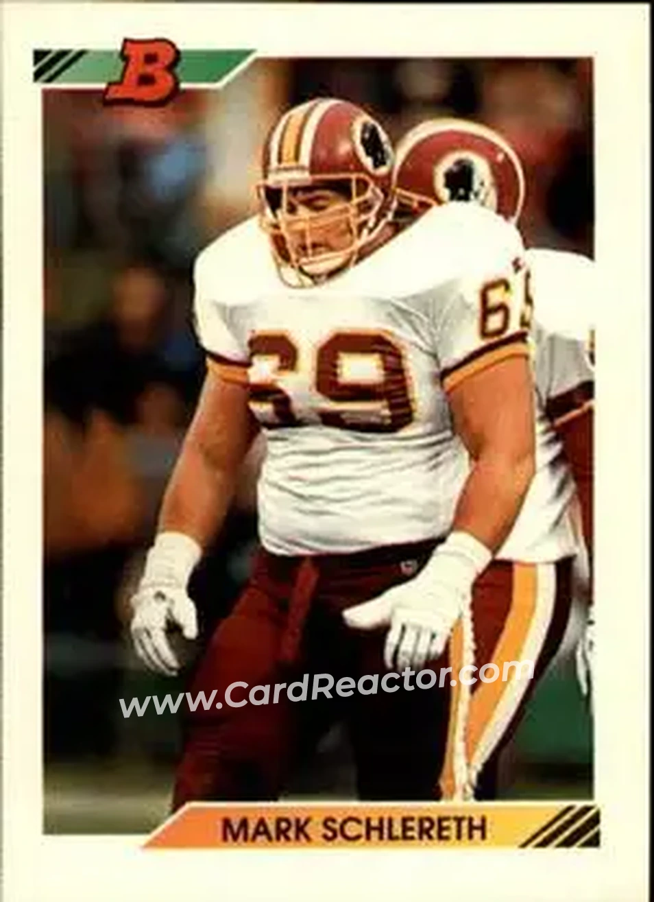 1992 Bowman #64 - Mark Schlereth - Washington Redskins - Front