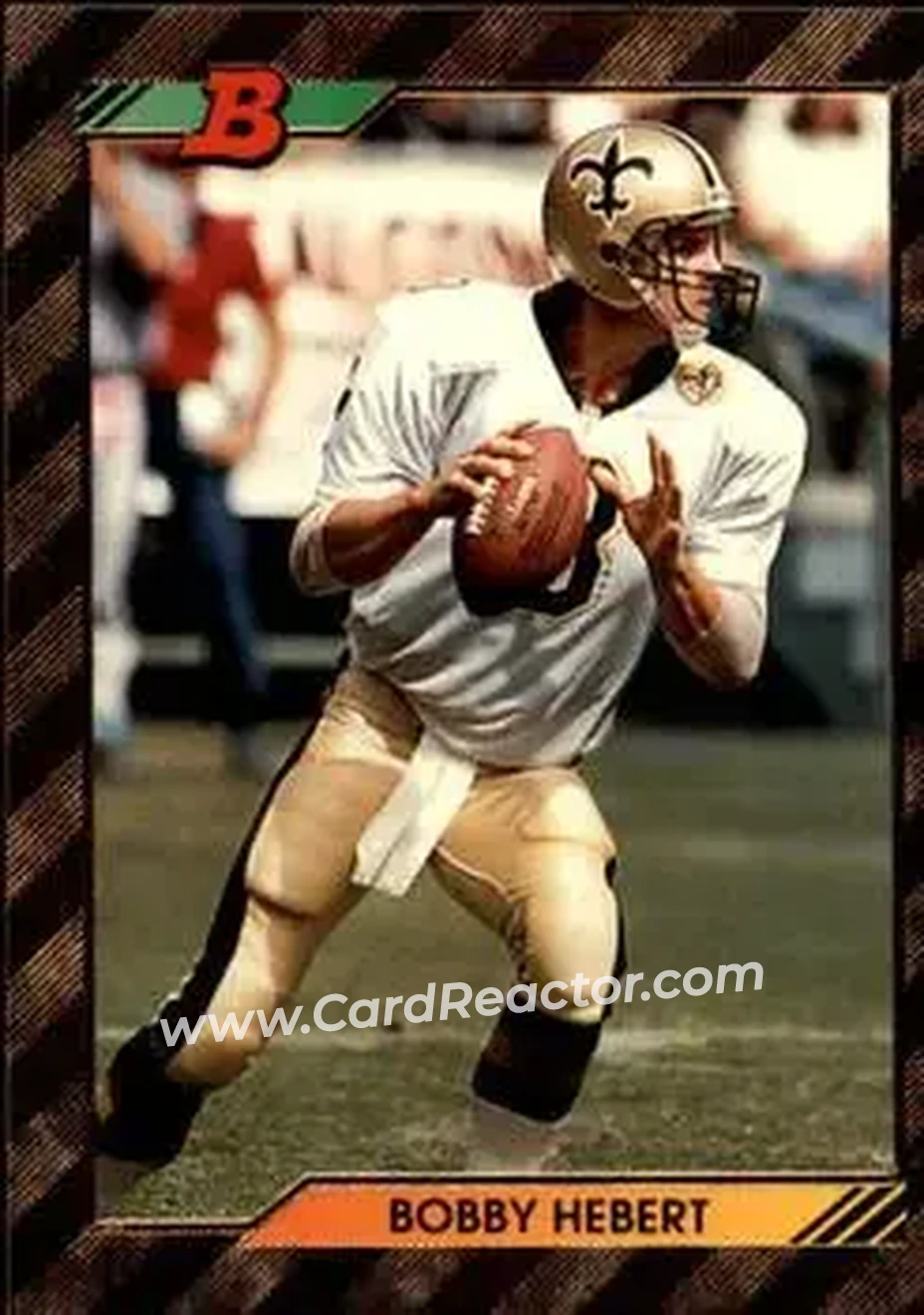 1992 Bowman #68 - Bobby Hebert - New Orleans Saints - Front