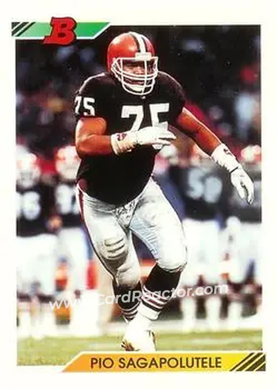 1992 Bowman #71 - Pio Sagapolutele - Cleveland Browns - Front
