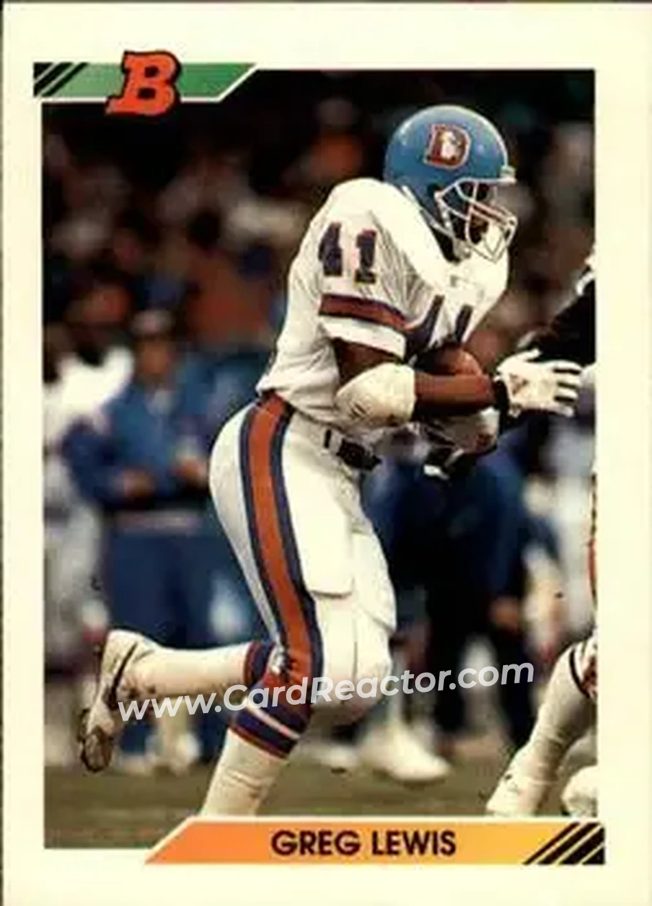 1992 Bowman #77 - Greg Lewis - Denver Broncos - Front