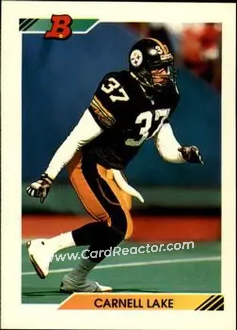 1992 Bowman #78 - Carnell Lake - Pittsburgh Steelers - Front