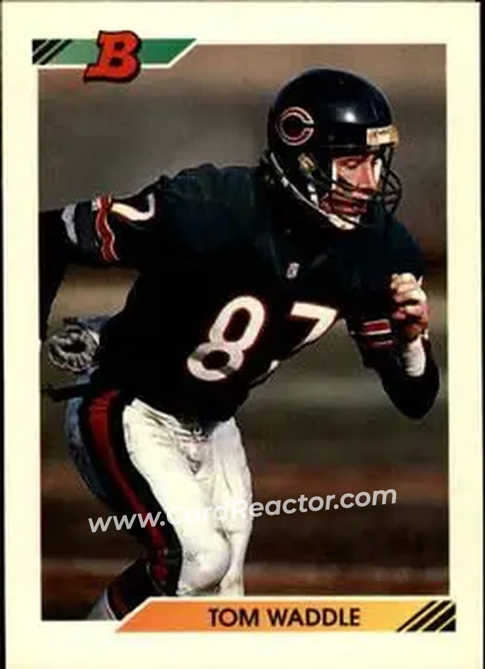 1992 Bowman #80 - Tom Waddle - Chicago Bears