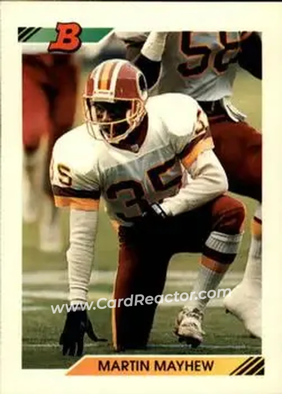 1992 Bowman #96 - Martin Mayhew - Washington Redskins - Front