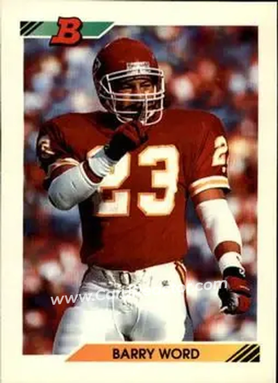 1992 Bowman #98 - Barry Word - Kansas City Chiefs - Front