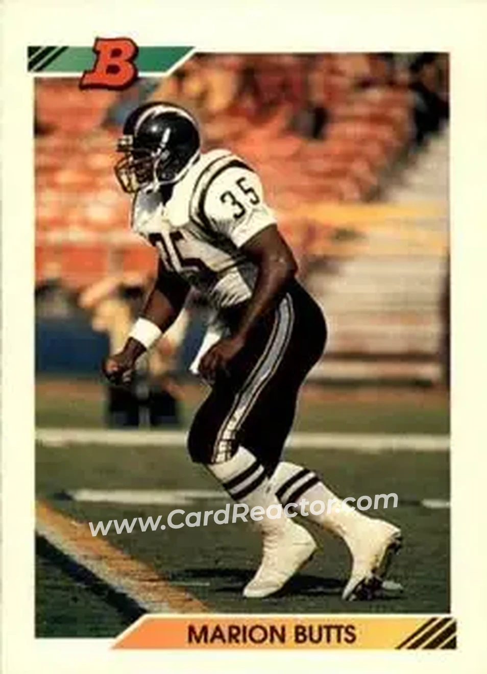 1992 Bowman #102 - Marion Butts - San Diego Chargers - Front