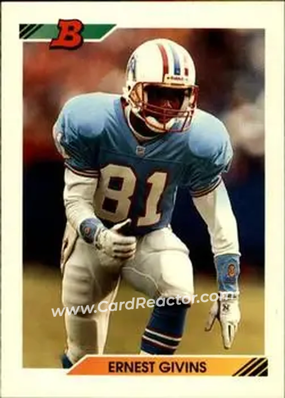 1992 Bowman #104 - Ernest Givins - Houston Oilers - Front
