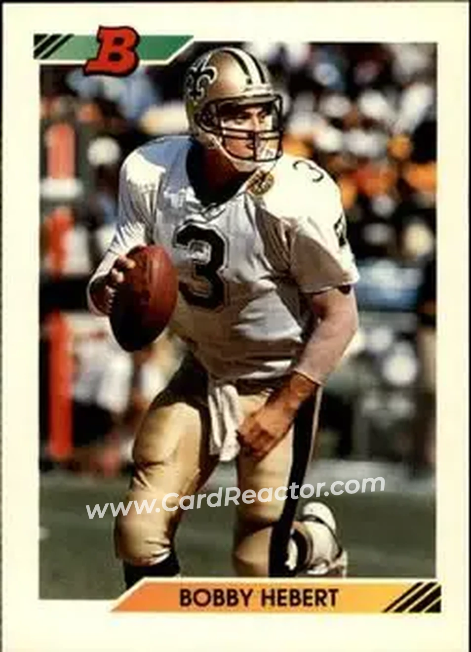 1992 Bowman #107 - Bobby Hebert - New Orleans Saints