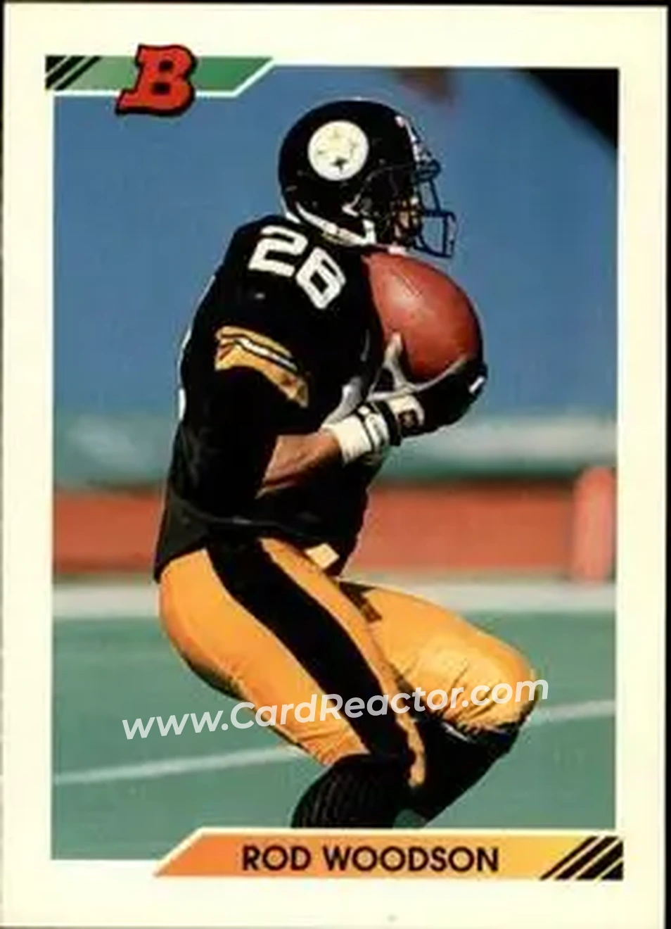 1992 Bowman #117 - Rod Woodson - Pittsburgh Steelers - Front 1992 Bowman #117 - Rod Woodson - Pittsburgh Steelers - Front