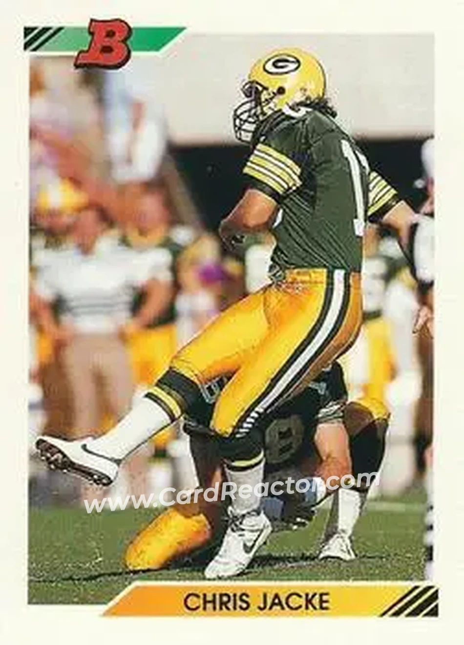 1992 Bowman #121 - Chris Jacke - Green Bay Packers - Front