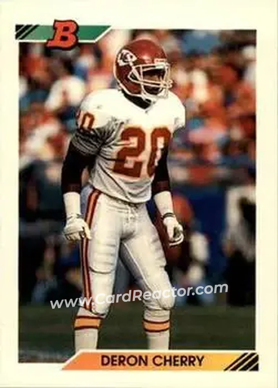 1992 Bowman #129 - Deron Cherry - Kansas City Chiefs