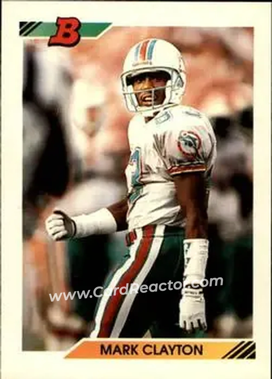 1992 Bowman #130 - Mark Clayton - Miami Dolphins - Front