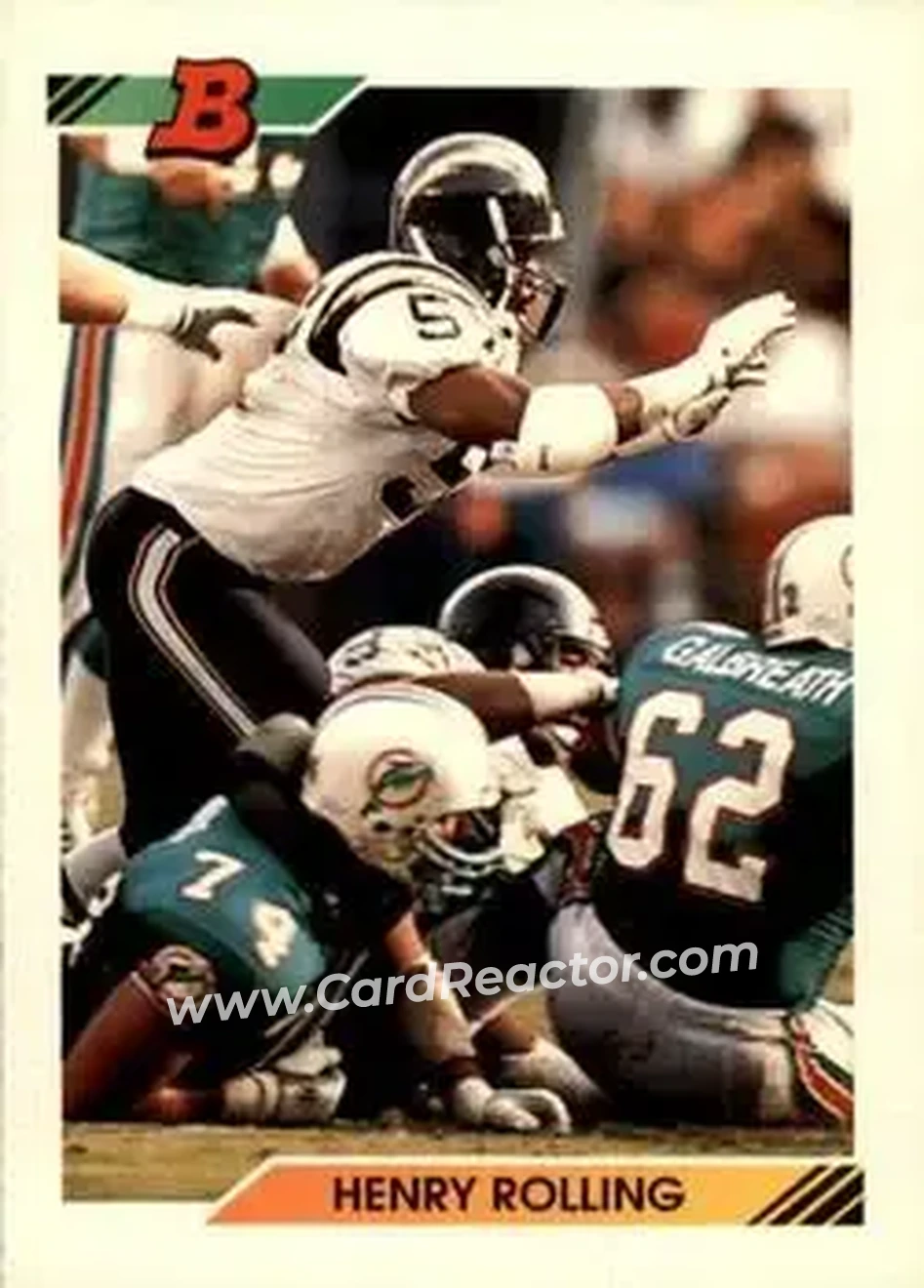 1992 Bowman #138 - Henry Rolling - San Diego Chargers - Front